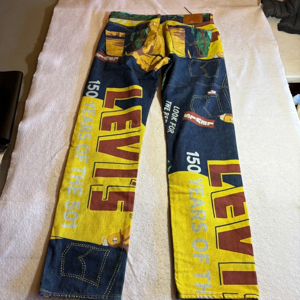 Levi's 501 150th Anniversary Edition Jeans Mens 34x32 Banner Pant Sample Garment